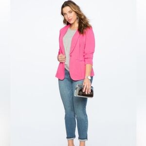 ELLOQUI Pink Ali blazer Magenta Plus Size 20 NWT